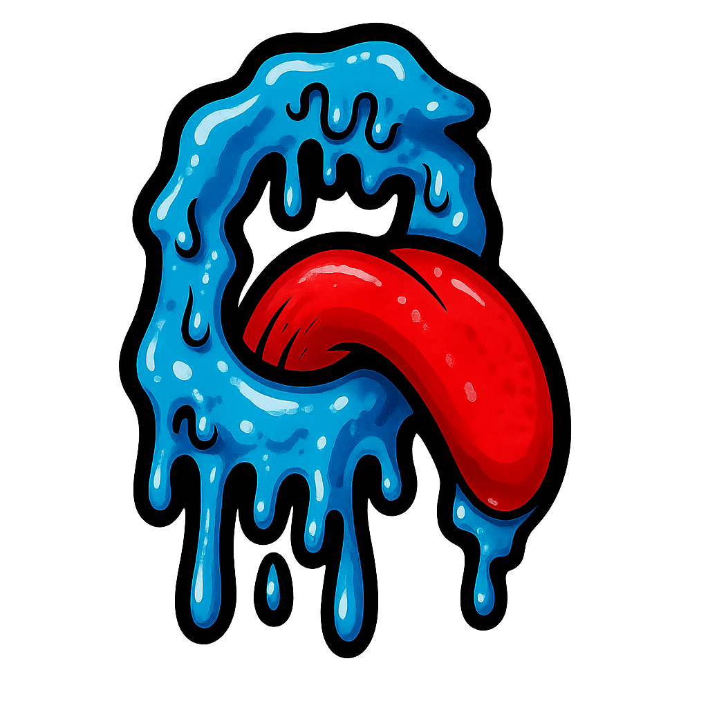 Original glossy trippy monster logo